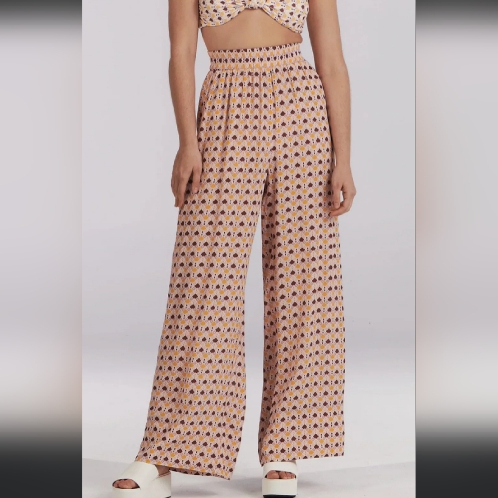 Charlie Holiday Anthropologie Amelie Palazzo Pant Geo Medium